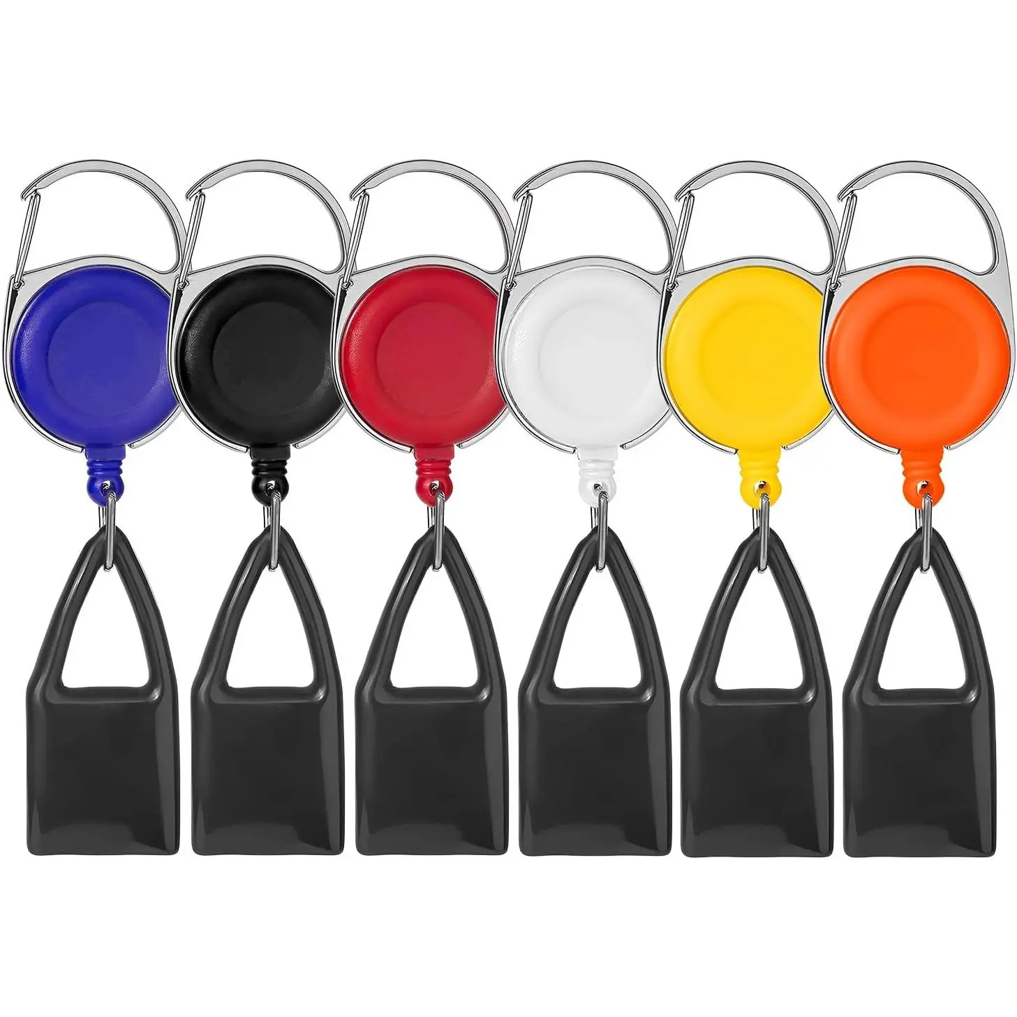 6PCS Retractable Lighter Leash, Anti-Lost Lighters Protective Cover Convenient Keychain Sleeve with Clip, Classic Portable Lighter Holder for Fishing Hiking Camping