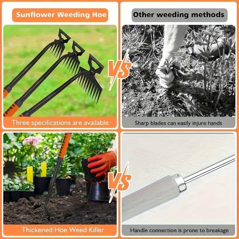 Weed Removal Tool, Garden Hoe for Soil Aeration, Dandelion Control Spade, Manganese Steel Weeding Rake, Essential Gardening Equipment