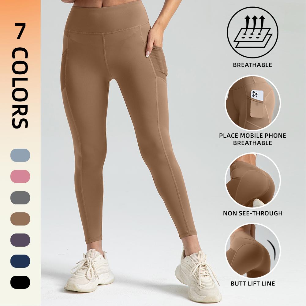 Women's High Waist Solid Side Pocket Shaping Training Leggings.,Air-Butter 3.0 Fabric,Tummy Control,High Stretch UltraSculpt Leggings,  Butt Lifting Yoga Legging,Spring Outfits 2025