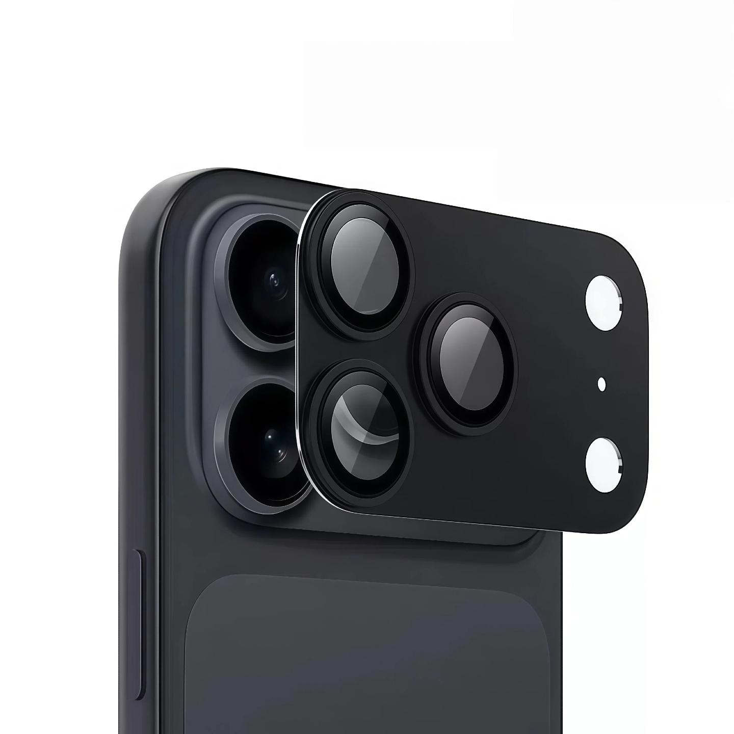 Metal Frame Camera Lens Protector for iPhone 17 Pro & Pro Max - 1-Piece Tempered Glass, Scratch-Proof Smartphone Accessory for Cellphone Devices