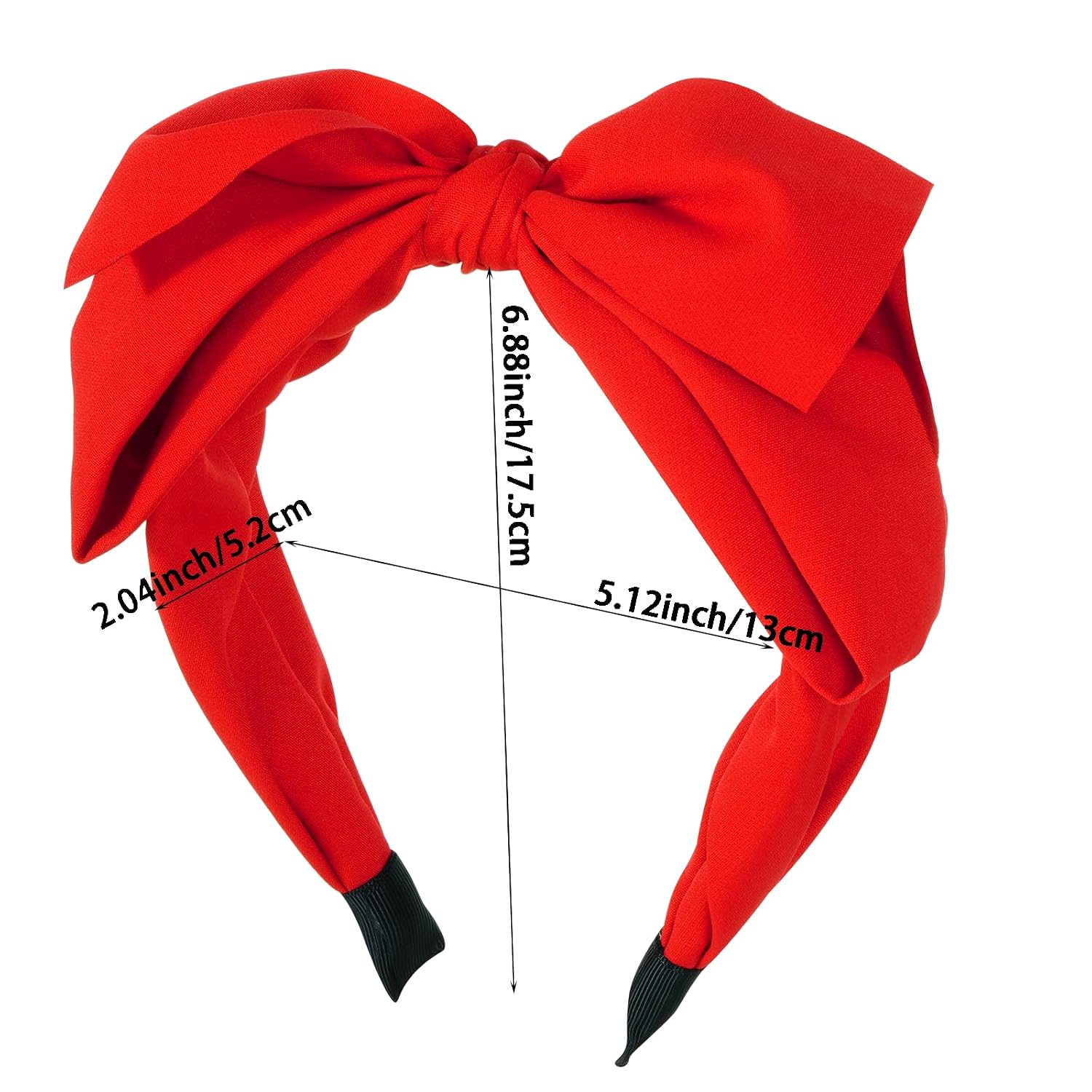 Red Bow Headband for Women - Christmas Bow Headbands for Women, Elegant Red Hair Bow Headbands for Holiday & Daily Use Red Bow Headband for Women - Christmas Bow Headbands for Women, Elegant Red Hair Bow Headbands for Holiday & Daily Use