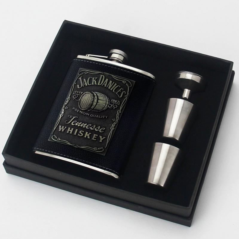 Multi-Style High-End Stainless Steel Flask Set - Portable Leak-Proof Whiskey Rum Vodka Hip Flask with Gift Box, Drinkware, Great Gift for Friends Elders Holidays, Perfect for St. Patrick's Day Easter Valentine's Day Eid Celebrations.