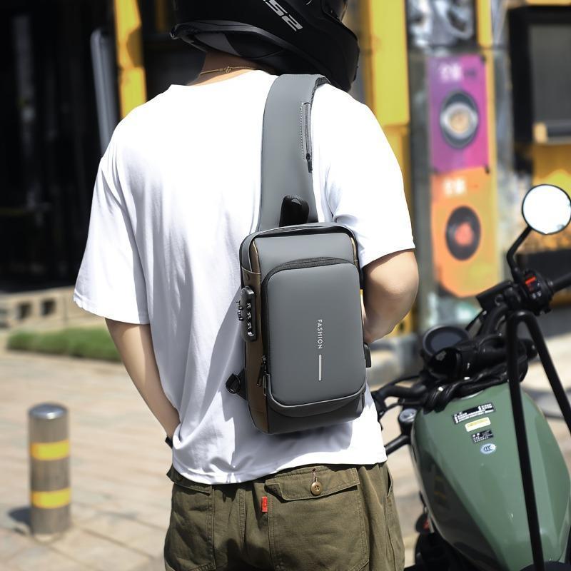 Men's Anti-Theft Chest Bag with Combination Lock — Durable Oxford Fabric, Adjustable Shoulder Strap; Ideal for Motorcycling and Casual Sports; Crossbody Style with a Summer Vibe. Men's Anti-Theft Chest Bag with Combination Lock — Durable Oxford Fabric, Adjustable Shoulder Strap; Ideal for Motorcycling and Casual Sports; Crossbody Style with a Summer Vibe.