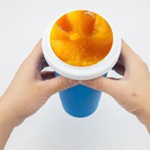 2 PCS Slushy Cups, Quick Frozen Magic Slushie Cup, Reusable Slushy Maker Cup, Food Grade Silicone Slushie Maker, Modern Double Layer Slushie Maker Cup for Smoothies Drinks Milkshake & Ice Cream,  Portable Homemade Squeeze Slush Cup, Icee Slushie Machine