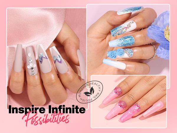 【Blossom Series】Morovan Acrylic Nail Kit : Blossom Pro for Beginners with Everything - Complete Nail Kit Set Professional Acrylic with Everything Acrylic Nail Starter kit Acrylic Nail Supplies Gifts for Women Girl