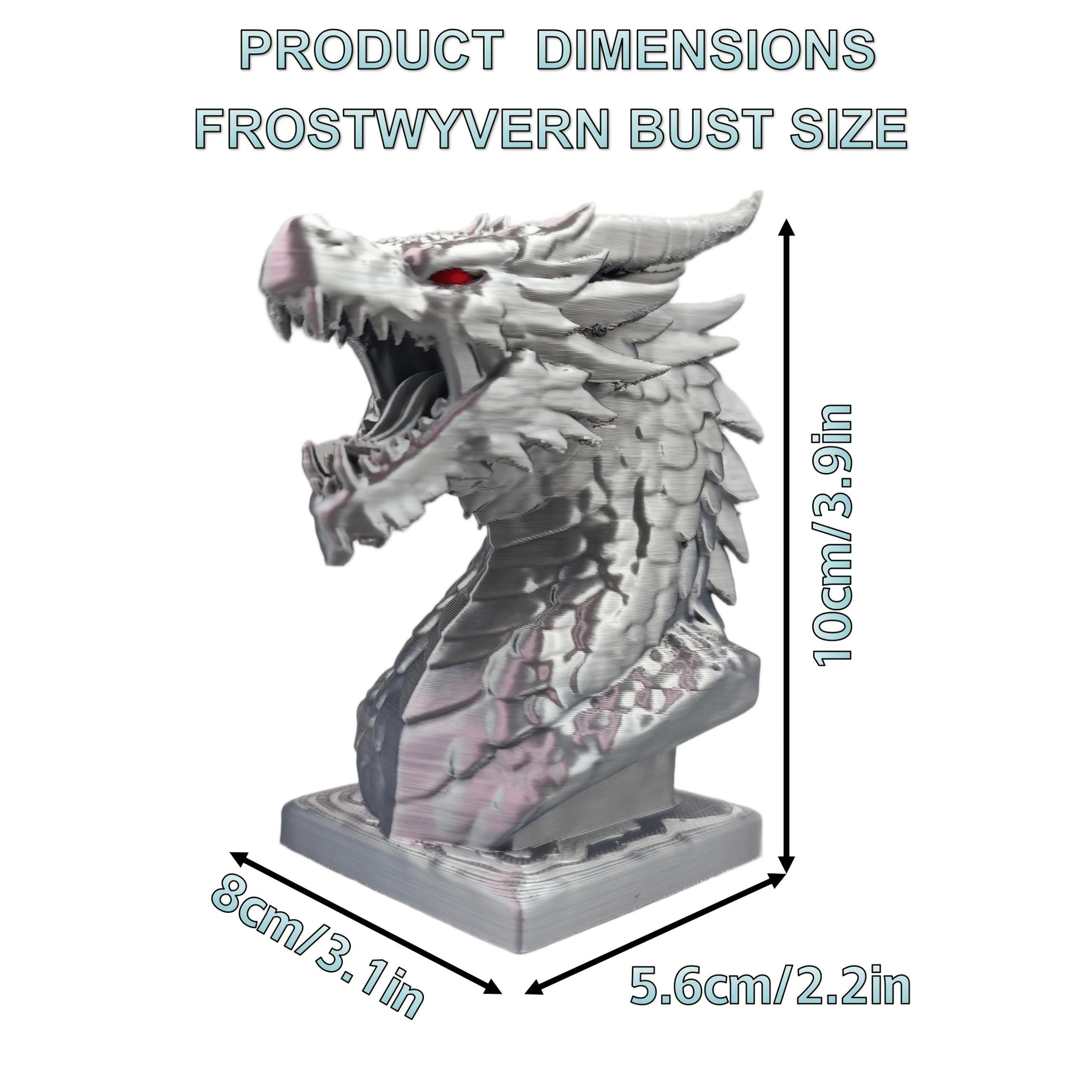 Collectible Dragon Head Decorative Half-Body Statue, Desktop Ornament, Home Room Bookshelf Decoration, Fantasy Style Sculpture Gift