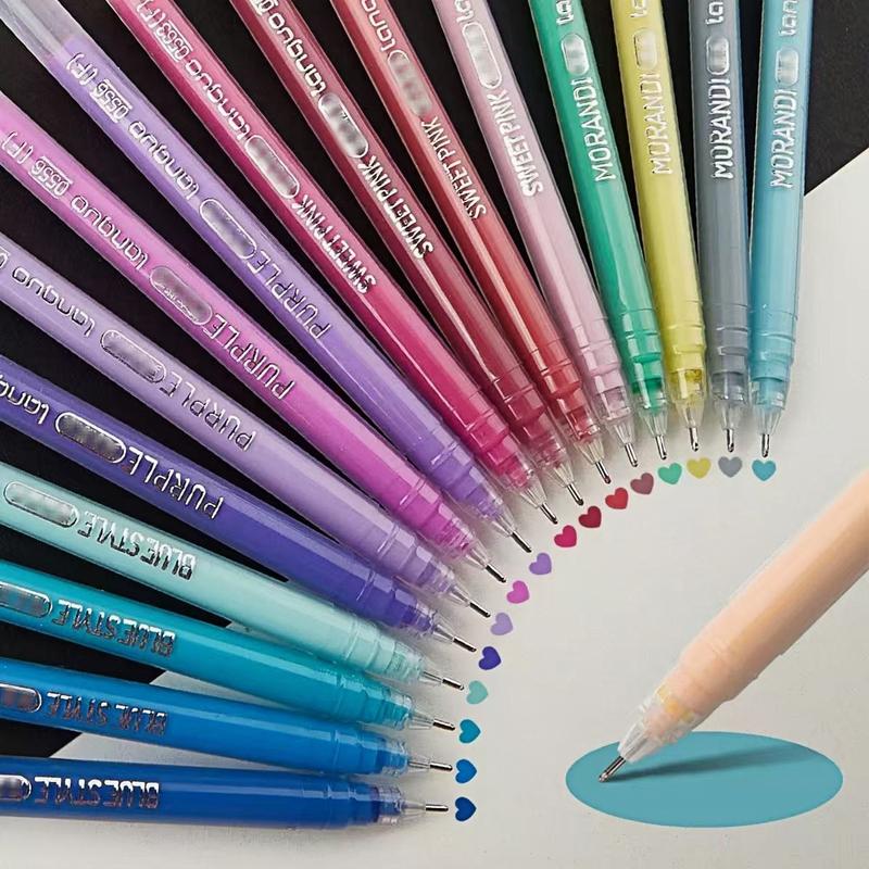 Gel Pen Set, 9 Counts/box Journal Coloring Pen, Assorted Rainbow Colors Pen Set for Adults Journal Coloring Calligraphy, Made for Everyday Writing, Journals, Drawing, Coloring Book Markers