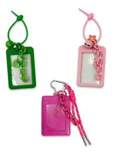 Unisex Lanyard Card Holder, Plain Color ID Badge Strap, Durable Keychain Design, Portable, Perfect for Work & Daily Use, Versatile Usage, Unisex Appeal