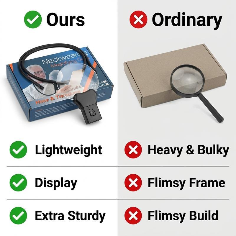 Hanging neck magnifying glass desktop reading artifact embroidery cross stitch dedicated manual labor hands-free tool for elderly reading magnifying glass