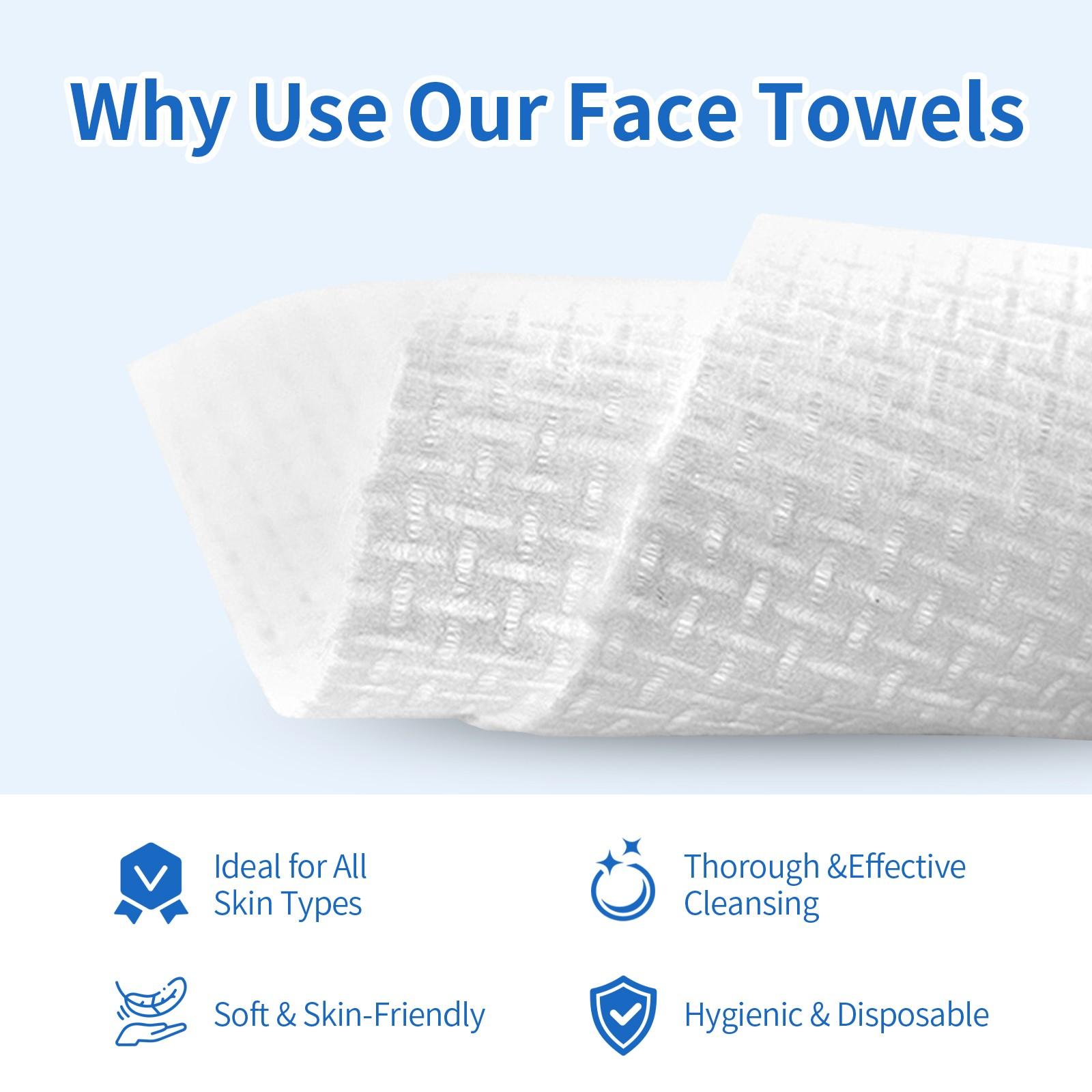Disposable Ultra-Soft Cleaning Towel, Sensitive Skin Wet Wipes, Extra Large Absorbent Skincare Cloths, Daily Use Facial Cleansing Sheets