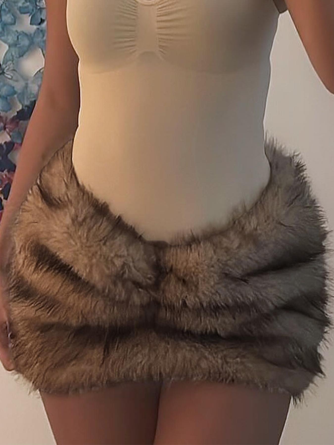 Plush Ruched Mini Skirt, Stylish Low Waist Party Dress for Women, Trendy Fashionable Ladies' Half Skirt, Comfortable & Chic Design