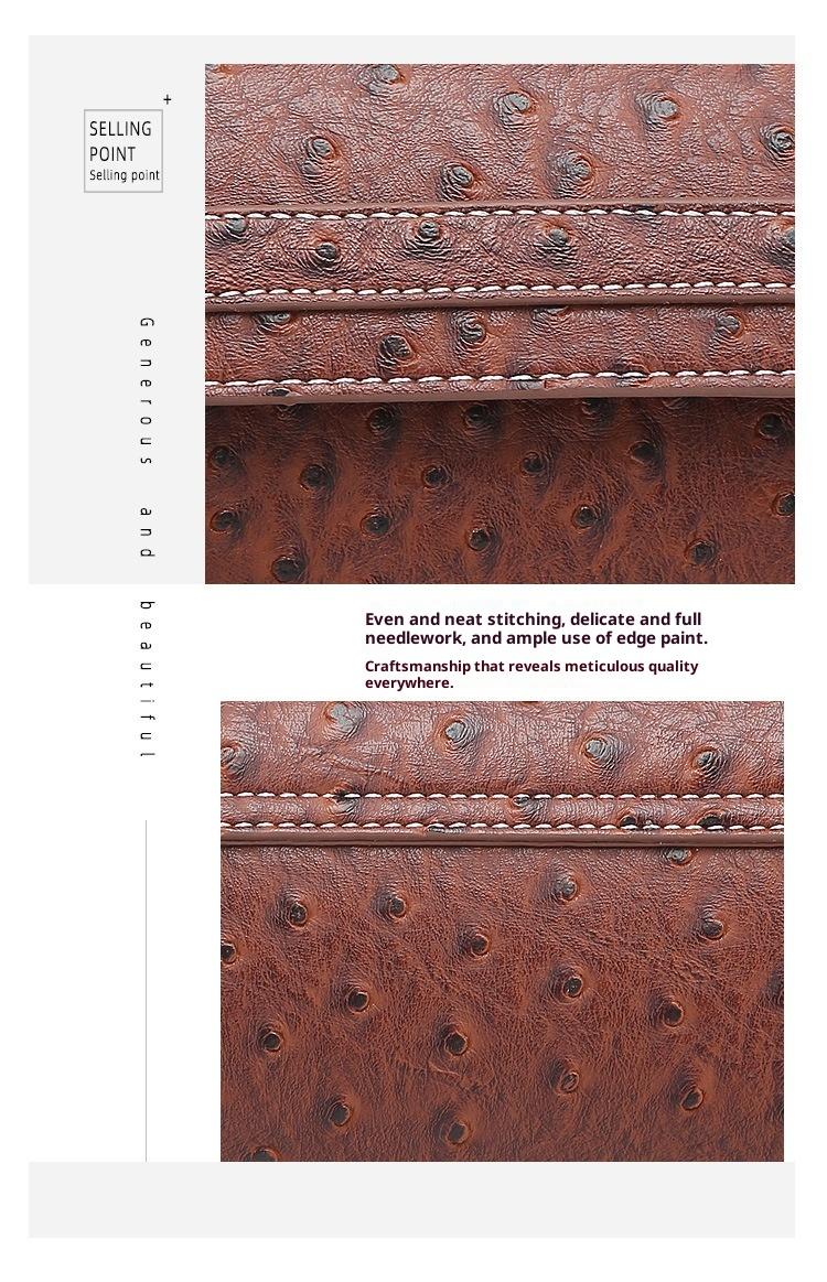 NOVEL Best-Selling New Arrival: Premium Ostrich-Print Handbag for Women, Luxury Niche Clutch, Unique Design, Retro Colors, Shoulder/Crossbody Bag, Elegant Evening Bag, Kelly Bag