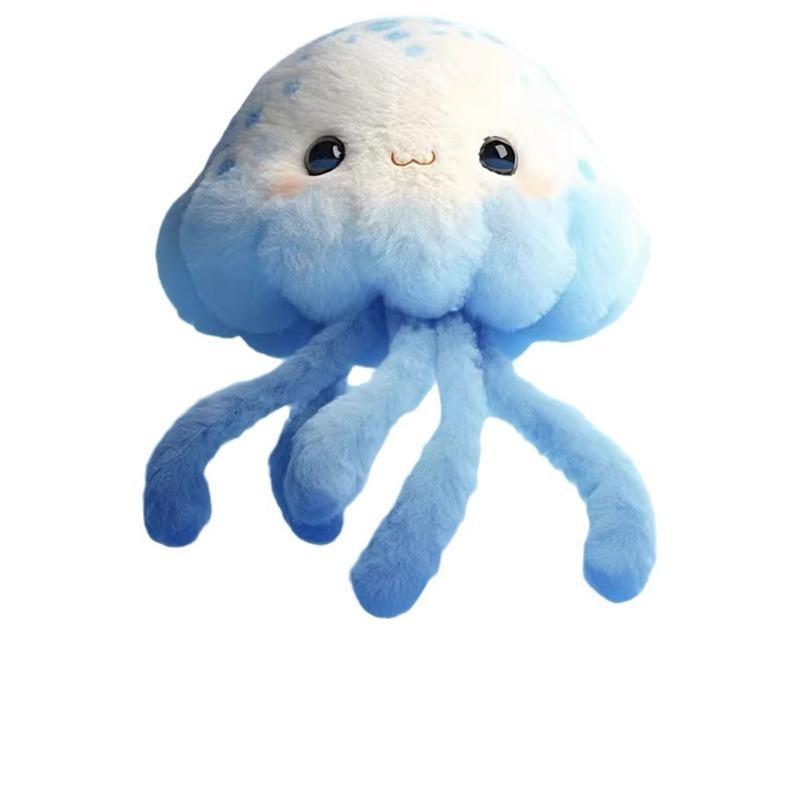 Oceanarium Jellyfish Plush Hanging Toy Cute Cartoon Animal Stuffed Keychain for Kids   Backpack Charm Accessory  Bag Decor