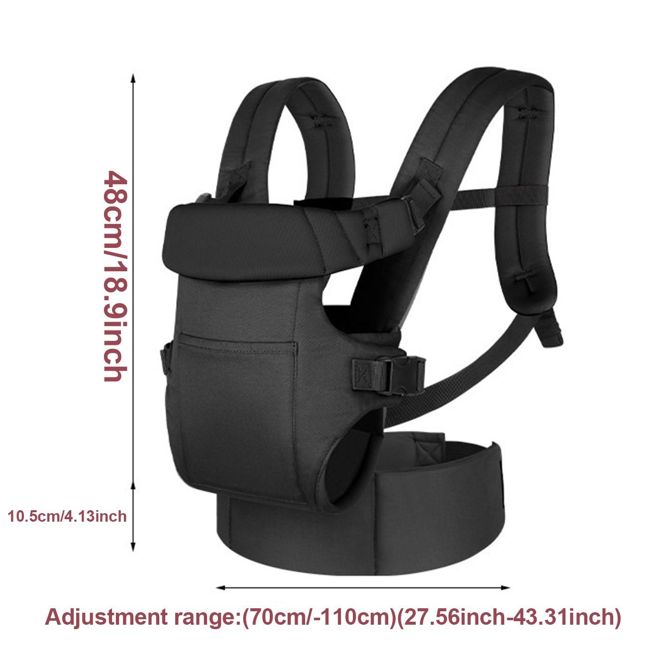Multifunctional Baby Carrier Front and Back Use, Adjustable Kangaroo Style Backpack for Infants, Hands-Free Baby Sling for Travel