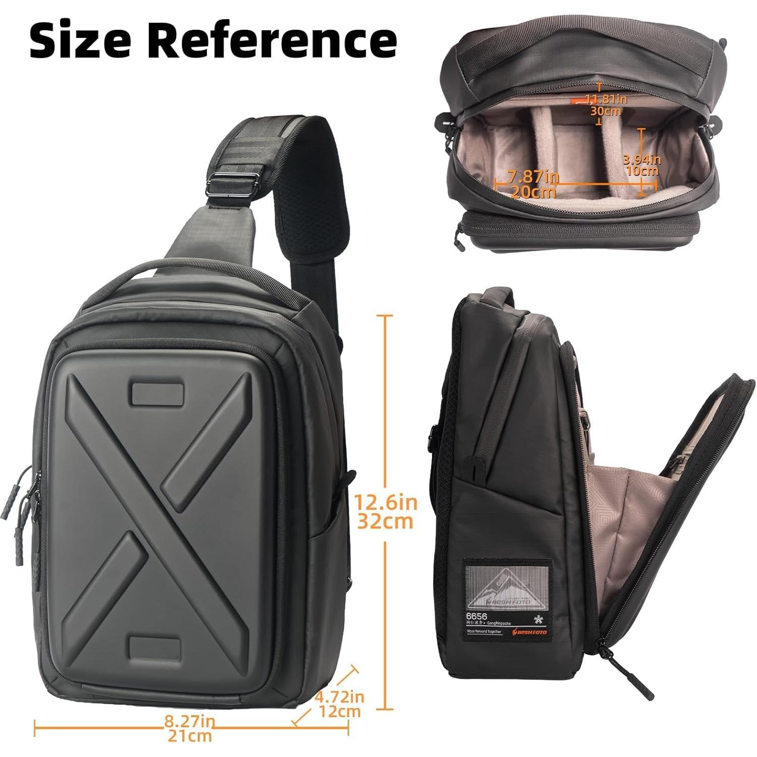 Camera Hardshell Case Crossbody Camera Sling Bag Small  Photography Bag for Mirrorless and DSLR Cameras