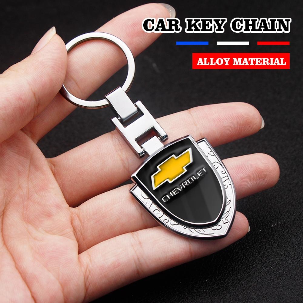Car Style Metal Shield Keychain, Chevrolet Car Accessories, Durable Automotive Accessory, Stylish Vehicle Decoration, Keychain Attachment