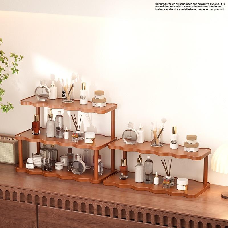 Creative Wave Shaped Storage Rack, Multi-Layer Vertical Organizer, Space Saving Display Shelf Decor for Living Room, Balcony, Office, Kitchen, Room Accessories