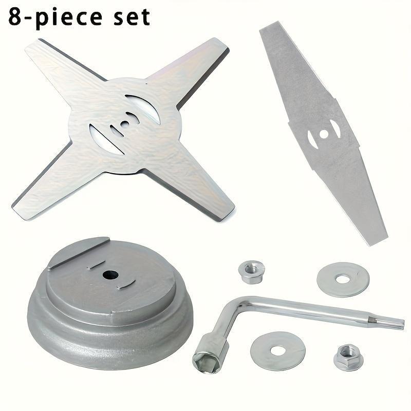 8-Piece Metal Lawn Mower Blades, Cutting Blade, Easy Installation, Quick Replacement, Ideal for DIY Landscaping, No Power Required