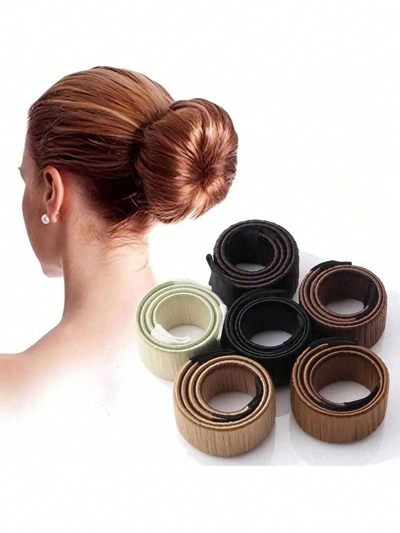 Minimalist Bun Maker Crown Styler Twisted Updo French Curls Magic Hair Bun Maker Fast & Easy Magic Bun Shaper For Woman Girl Ladies，Hair Bun Maker, Easy Fast Snap Roll Hair Nets Magic Buns Tool, Donut Curler Roller Dish Headbands