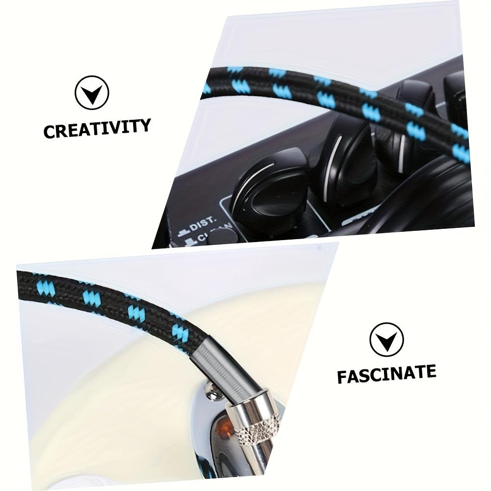Hhdzi Electric Guitar Noise Reduction Cable, Straight + L-Type 6.35mm Jack, High Shielding, Pure Sound, Stage, Band, Studio Use, Instrument Accessories