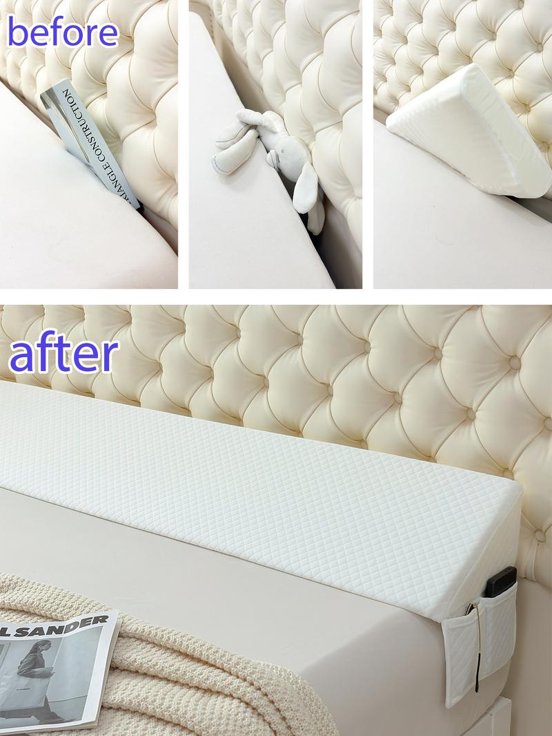 [Valentine’s Day]Sleep Support Pillow, Wedge-Shaped Pillow, Bed Headboard Gap Filler and Back Support for Sleeping, Fills the Gap between Headboard and Mattress or Wall from 0-7 Inches, All-Season Comfort Design for Bedroom