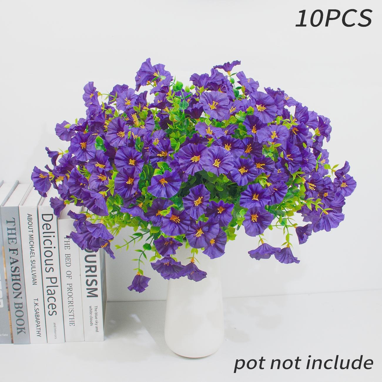 Artificial Potted Plant, 10pcs Faux Flower with UV Protective Function, Decorative Flower for Outdoor Home Flowerpot Porch Terrace Decoration #GLOBAL PICKS