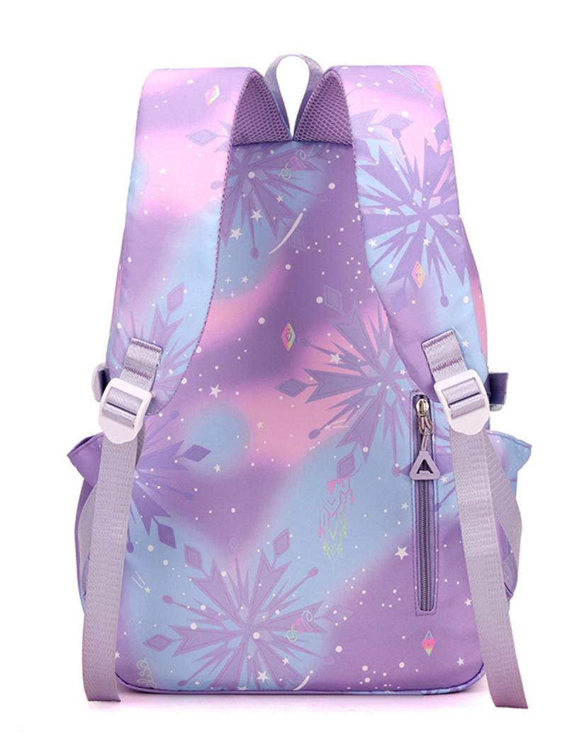 Cute Kpop Hunter Girl Group Cartoon Backpack, Trendy Backpack, Adorable Jk Plaid Sweet Student Bag, Anime Style with Fur Ball, All Seasons, Cute Versatile Backpack