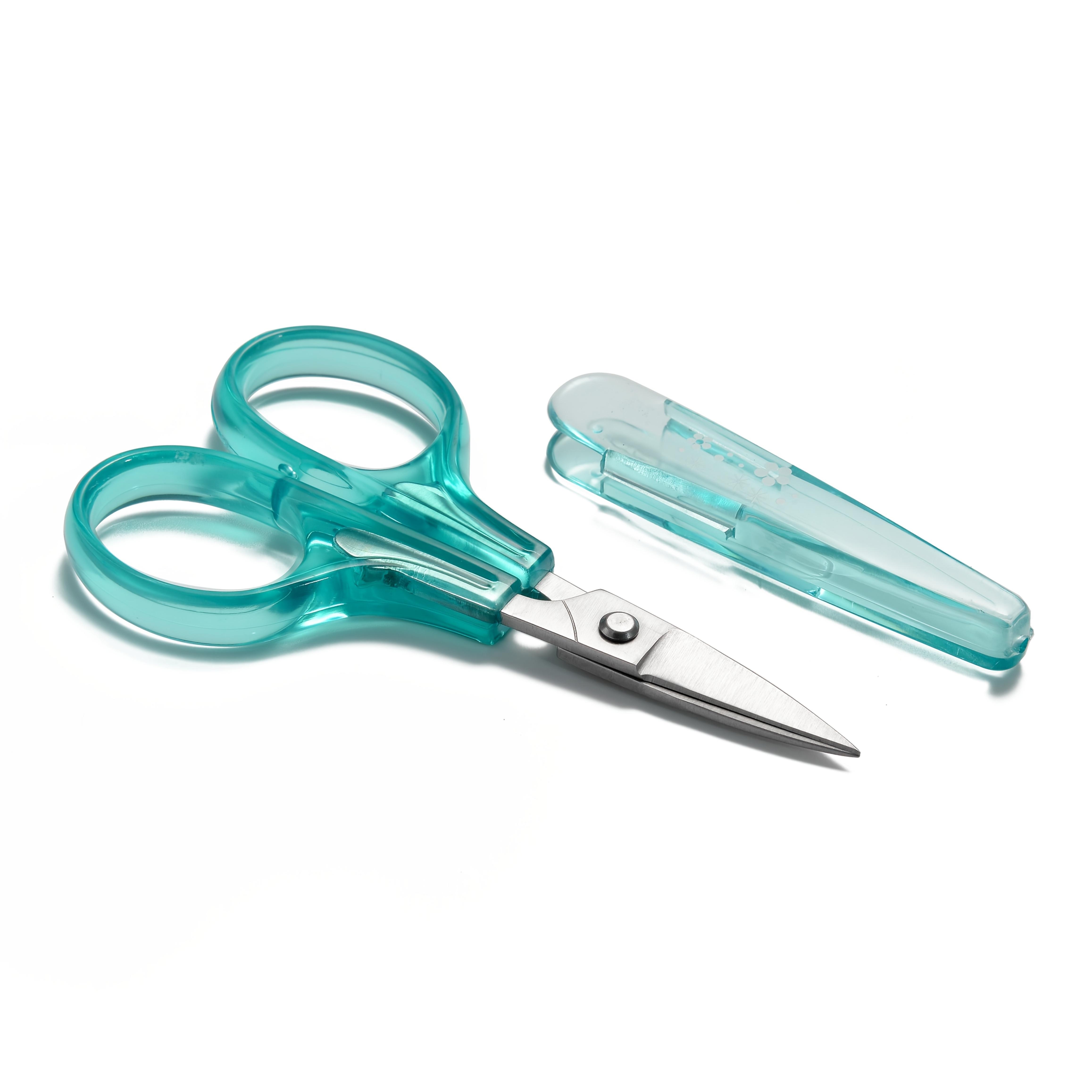 Precision Mini Scissors, Stainless Steel, Protective Cover, Sewing Tools - Ideal for Embroidery, Quilting, Sewing & Crafts