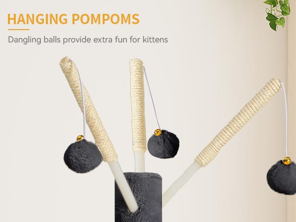 DWVO 72'' Cat Tree with Litter Box Furniture Hidden Enclosure Modern Cat Condo Tower for Kitten, Cat