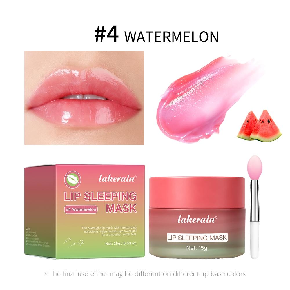Hydrating Sleep Lip Mask, Lip Sleeping Mask, Dual-Tone Lip Mask with Shea Butter & Fruit Extracts, Deeply Moisturizes & Nourishes Lips, Contains Vitamin E for Lip Care, 4 Fruit Scents, Ideal for Night-time Lip Care, for Daily Use