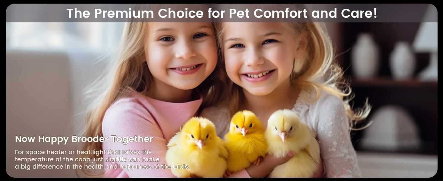 300W Chicken Coop Heater for 30 Chicks Or Ducks, 9.84ft Cord Brooder Heating Plate & Heat Lamp Chicken Coop House with Adjustable Temp & Hanging Height for Livestock Pet Supplies Outdoor