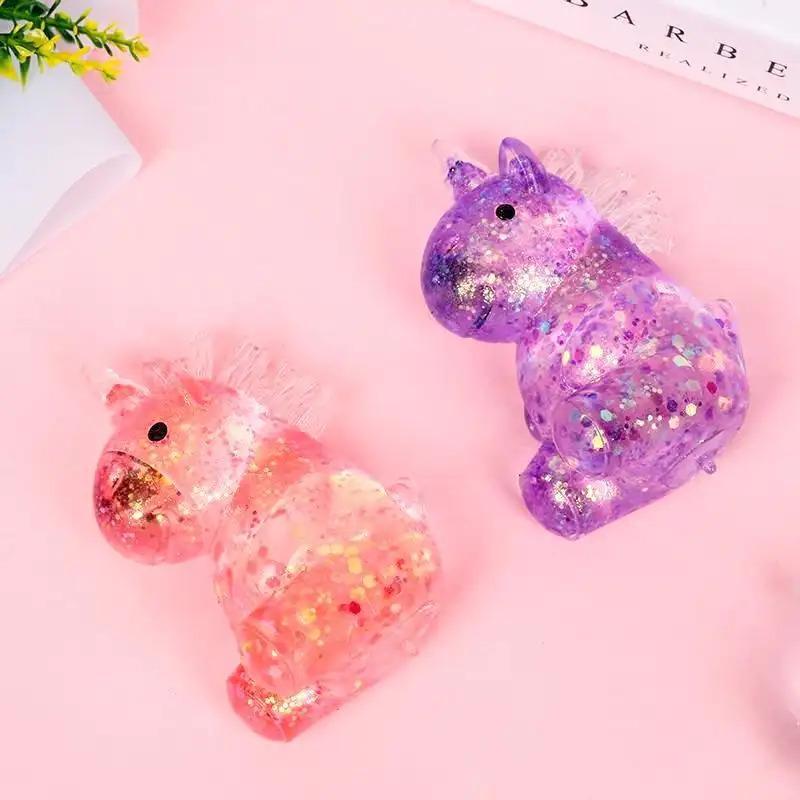 12 PCS Unicorn Maltose Fidget Toy Random Color, Sensory Stress Relief Soft Ball for Adults & Kids, Play Party Favor Prank Squeeze Toy, Anti-Anxiety Hand Pressure Reliever, Squishies, Cute, Children's Day Gift