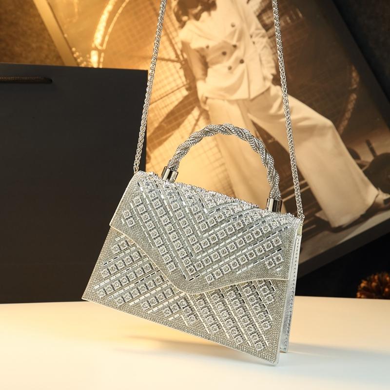 Luxury Rhinestone Handbag, Perfect for Evening Gowns, High-End Sparkling Crossbody Bag, Elegant Clutch for Special Occasions