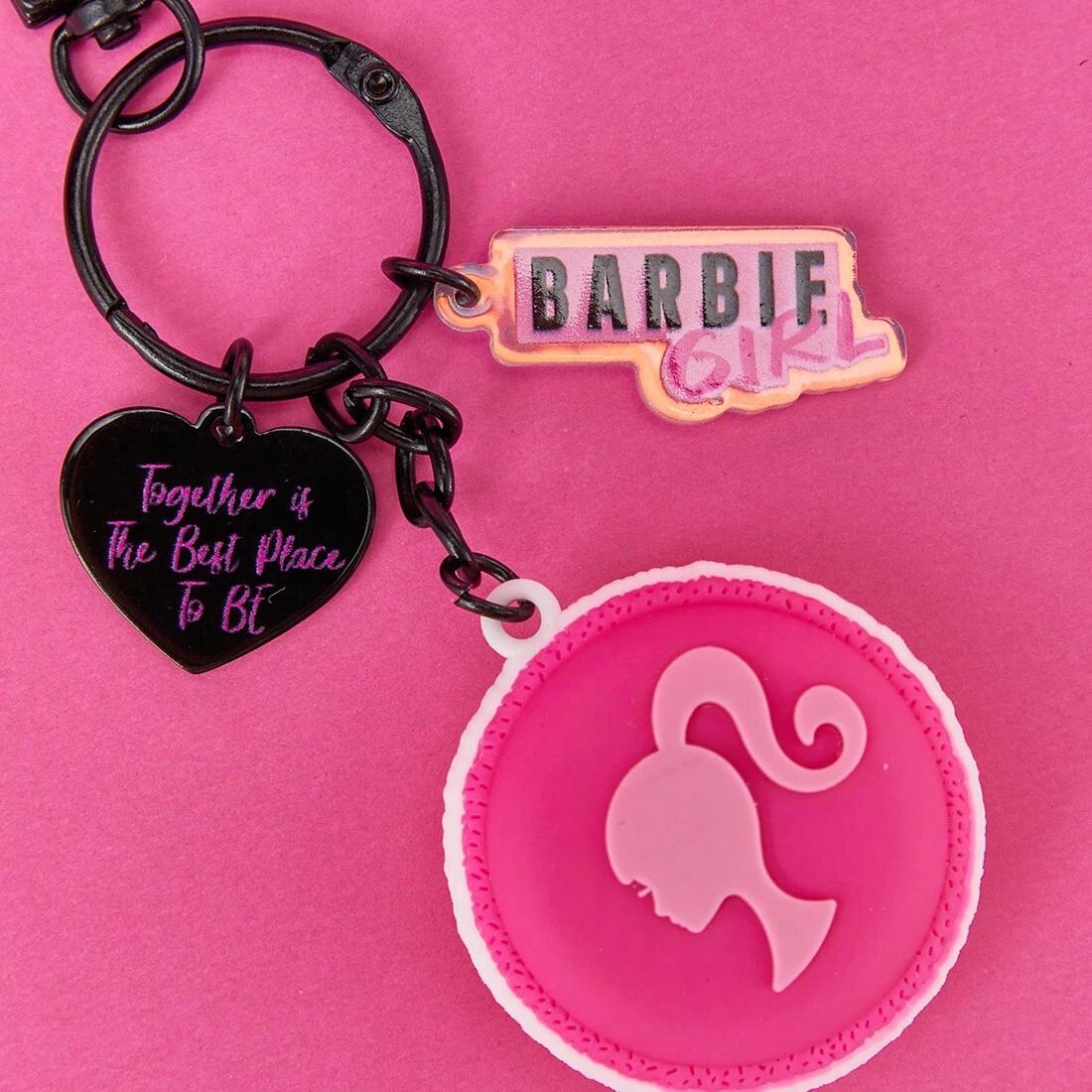Barbie Kawaii Bag Charms Cute Macaroon Keychain For Key Leather Keychain Holder With Keychain Ring Pendants With Colorful Design For Wallet Keys For Women & Girls Birthday Gift