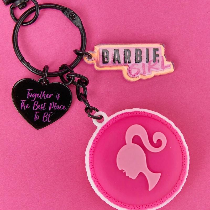 Barbie Kawaii Bag Charms Cute Macaroon Keychain For Key Leather Keychain Holder With Keychain Ring Pendants With Colorful Design For Wallet Keys For Women & Girls Birthday Gift