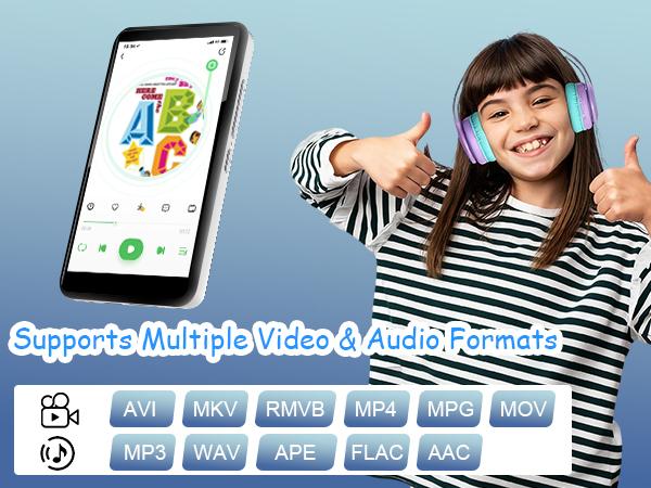 MP3 Player with Bluetooth and WiFi, 144GB Storage & Android OS, 4" Touch Screen, FM Radio, Kids MP3 & MP4 Player with Spotify, Amazon Music, and Google Play Store, DGTenk Portable Media Player