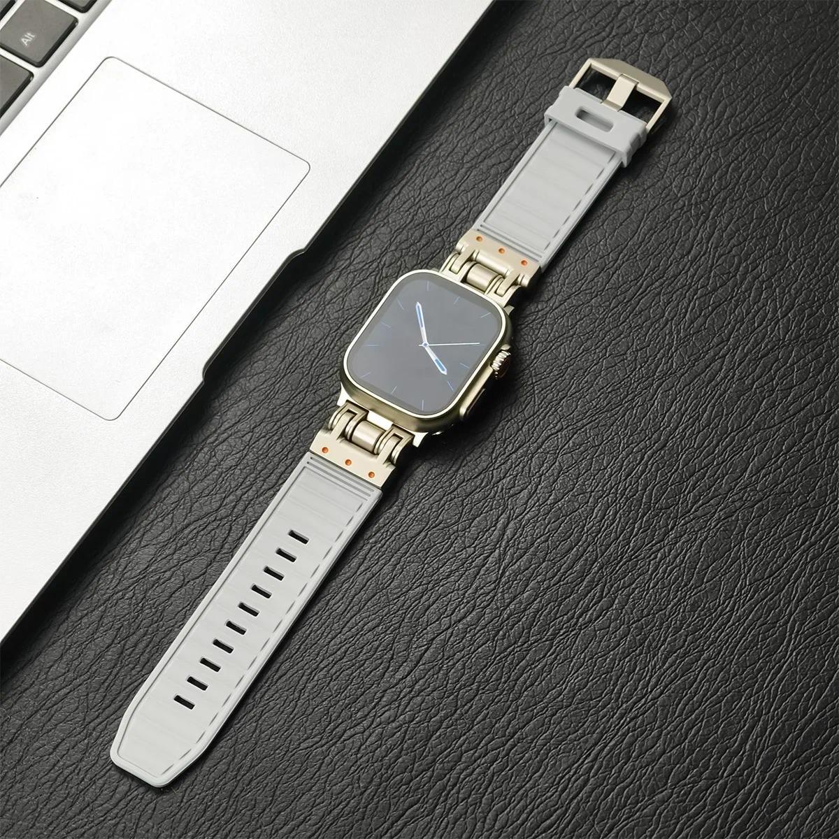 Funky Romantic Glamorous Ethnic Peppy Soft Silicone Sport Watch Strap, Replacement Band Compatible with 42/44/45/49MM Ultra 2, Series 4/5/6/7/8/9 Smart Watches
