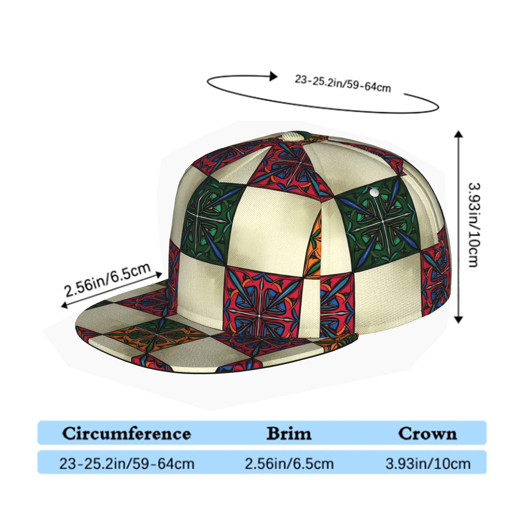 Colorful Square Tile Pattern, Unisex baseball cap, adjustable back buckle trucker cap, party baseball cap, punk-style sun hat, suitable for skateboarding, dancing and outdoor sports, all year round.