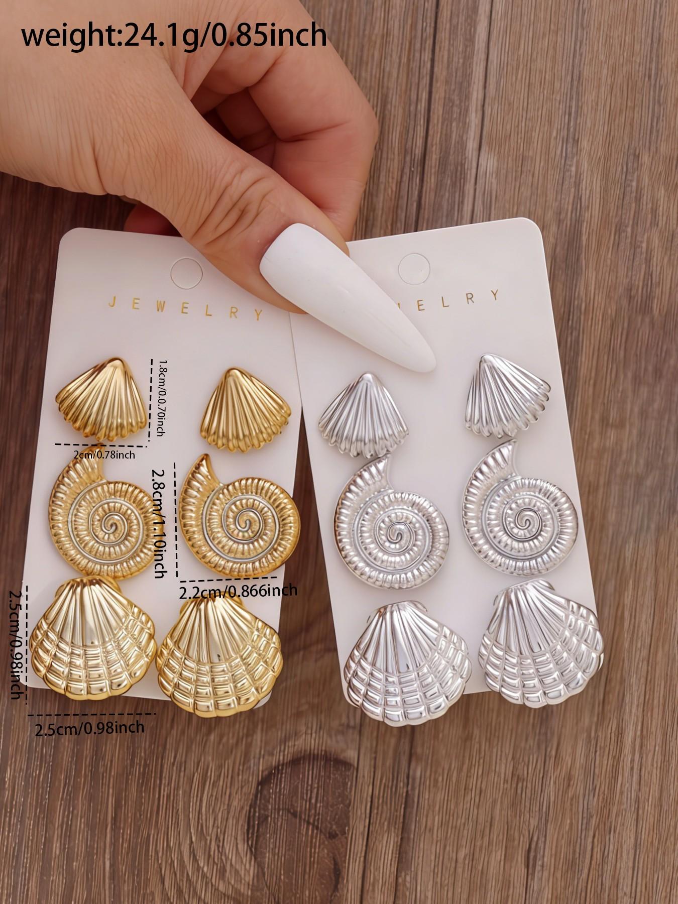 Summer Geometric Earrings Set, Fashion Ear Studs, Elegant and Stylish, Perfect for All Seasons, Versatile Jewelry for Any