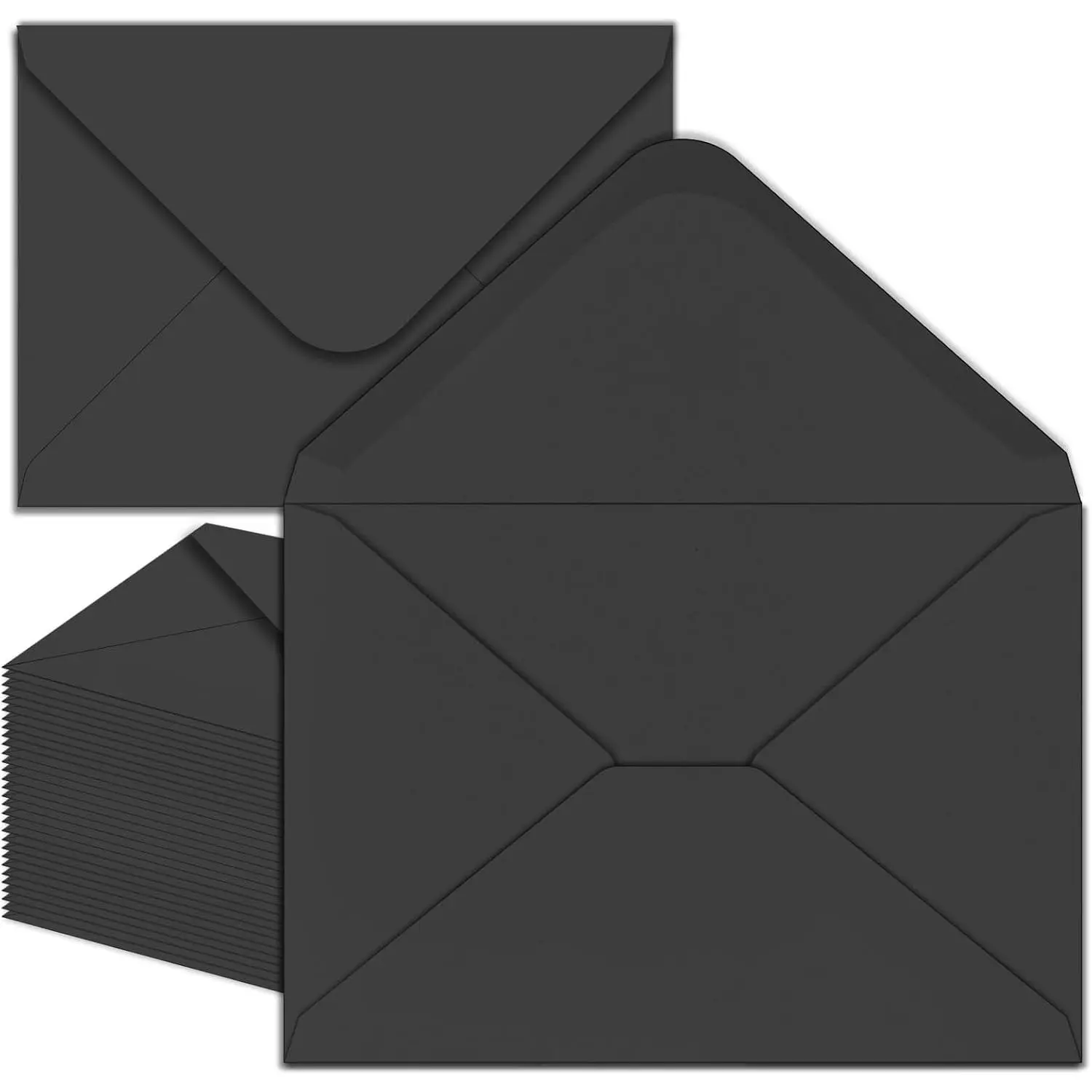 50 Pack 4x6 Black A4 Envelopes Printable Self Seal for Weddings Invitations Photos Postcards Greeting Cards Mailing