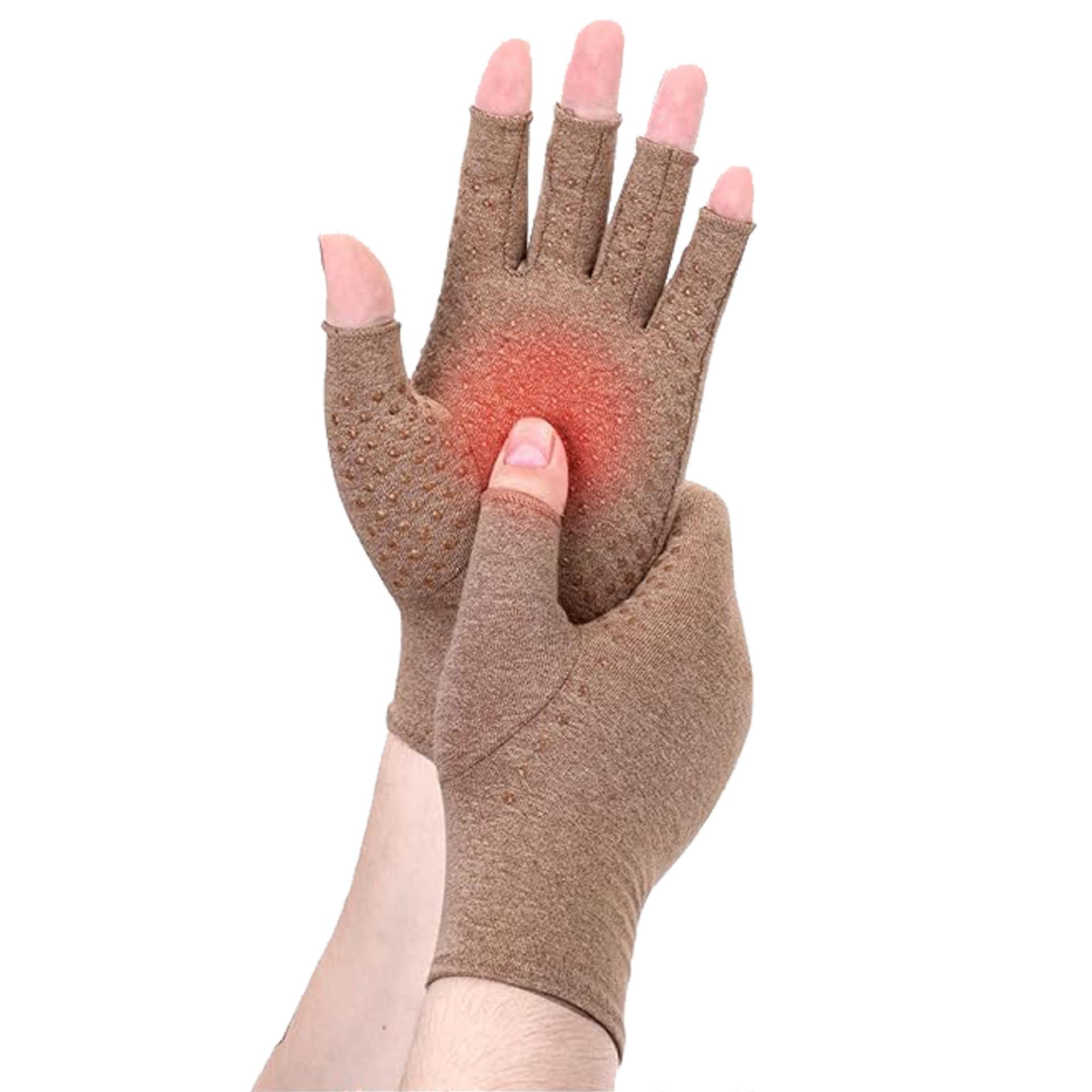 Half-Finger Arthritis Gloves, Compression Support Breathable Material Silicone Palm Anti-Slip, Ideal for Daily Wear, Office Commute, Comfortable and Durable, Durable Construction