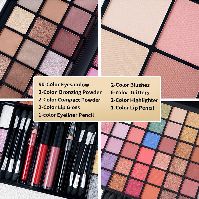 Multi-Functional Makeup Palette Set, Eyeshadow Lipstick Eyeliner Foundation Blush Highlighter and Contour, Perfect Gift, Cosmetic Set, Makeup Kit Set