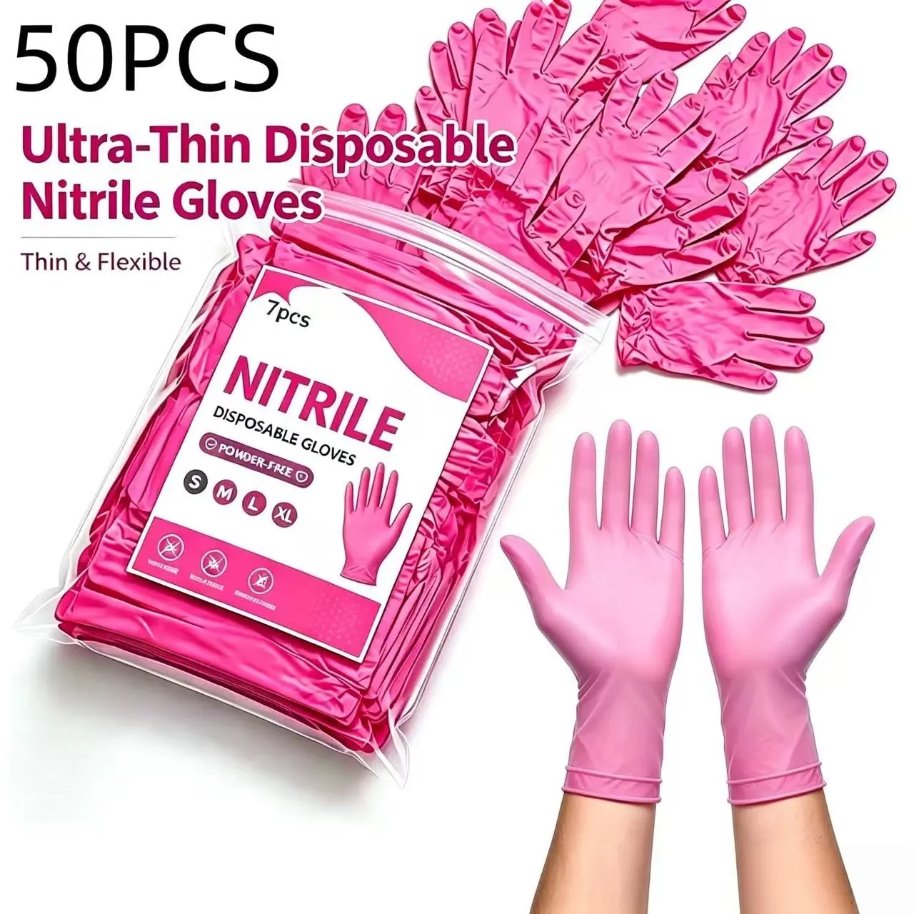 Deep, Disposable Lightweight Gloves for Cleaning, Dishwashing, Kitchen, Bathroom, Sizes M/L, Perfect Christmas Gift, Cleaning Supplies Gloves