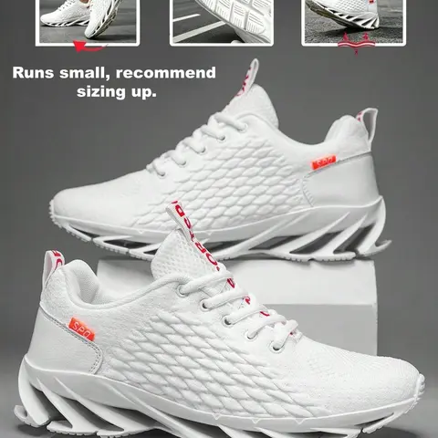 Men's Letter Label Low-Top Sneakers, Casual Breathable Comfortable Athletic Running Shoes with Round Toe, Versatile for Daily Wear, Trendy Running Shoes, Athletic Running Trainers, Casual Running Footwear