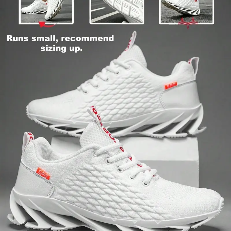 Men's Letter Label Low-Top Sneakers, Casual Breathable Comfortable Athletic Running Shoes with Round Toe, Versatile for Daily Wear, Trendy Running Shoes, Athletic Running Trainers, Casual Running Footwear