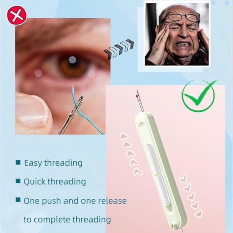 Multifunctional Sewing Needle Threader, Quick Line Removal Tool for Seniors, Portable and Easy Storage, Comfortable Grip, Compact Design
