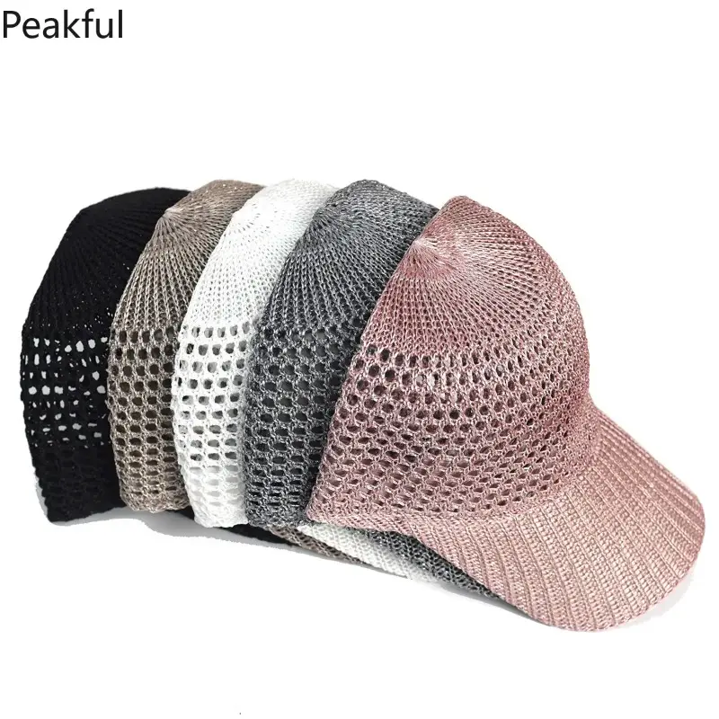 Casual Quick‑Drying Mesh Baseball Cap, Breathable Adjustable UV Protection Ultrathin Sun Visor Hat Unisex