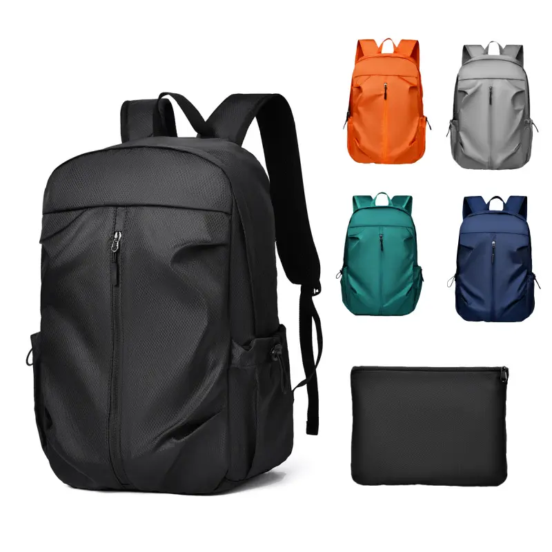 Unisex Lightweight Casual Backpack - Chic Look Breathable Waterproof Oxford Bag with Curved Straps, Solid Colors Foldable <20L Daypack for Outdoor Sports, Everyday Use