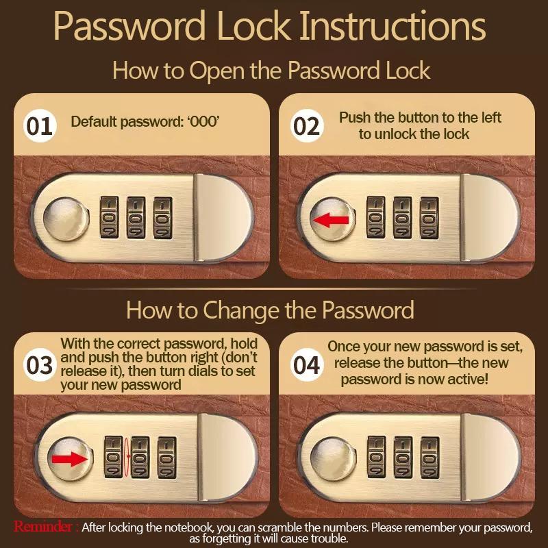 A6 Savings Notebook with Lock, 1 Count Small Cash & Finance Notebook, Savings Challenge Planner for Storing Money and Important Information