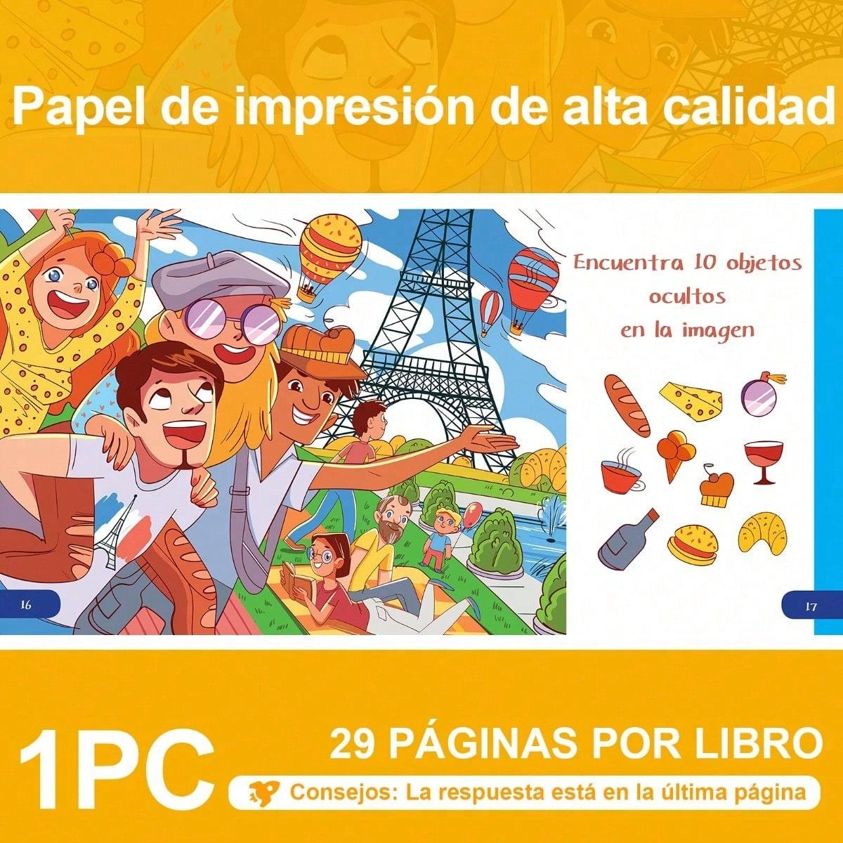 "Find and Discover" is a collection of books featuring hidden objects and observation challenges, with five themes to choose from: Animal World / Travel Adventure / Busy City / Colorful Life / Happy Park. It's screenless.